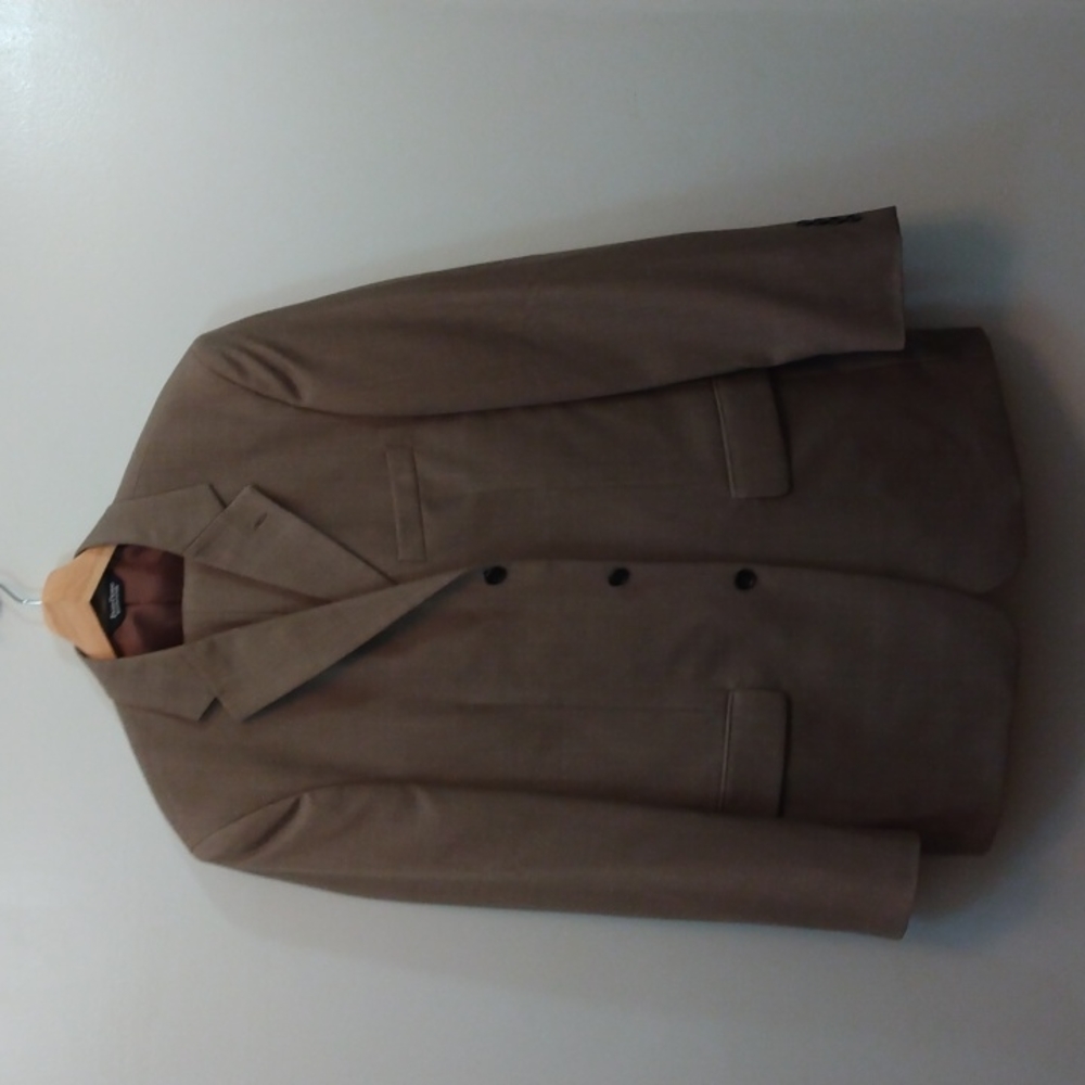 Evan Picone Dark Tan 3 Button Wool Suit 42L